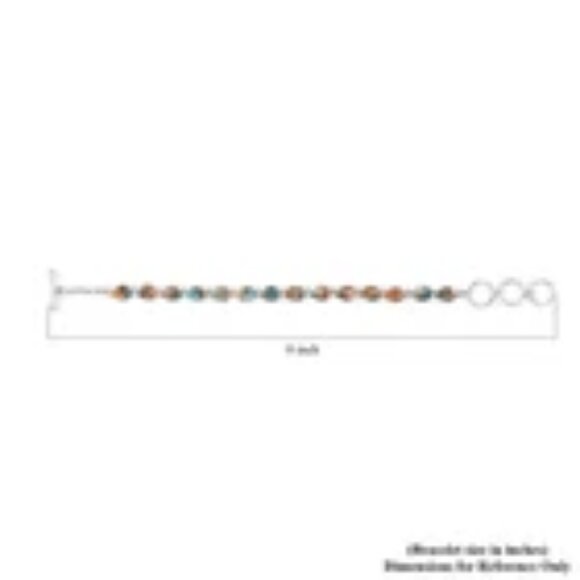 Santa Fe Style Colorful Multi Turquoise Gemstone Tennis Bracelet NWT - Picture 7 of 8